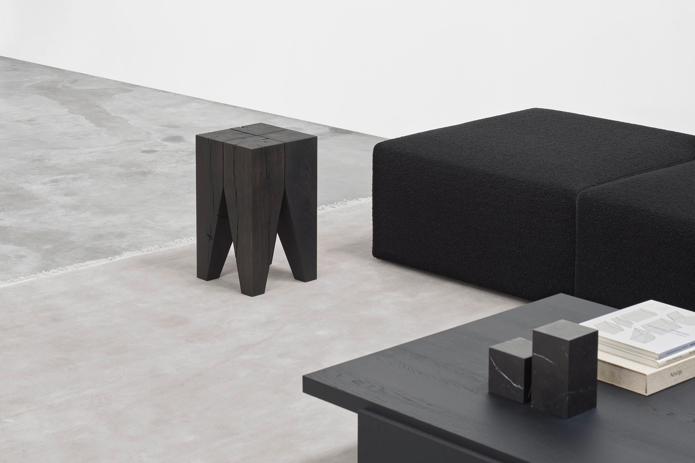 Modern Philipp Mainzer Backenzahn Black Oak Side Table for E15
