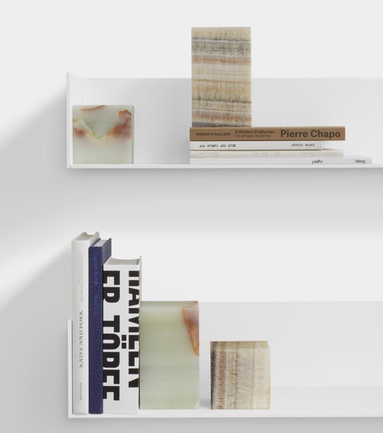 XXIe siècle et contemporain Philipp Mainzer - Lot de 2 serre-livres Stop en onyx «antastico » pour E15 sélectionnés en vente