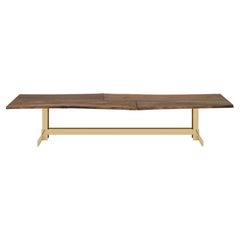 Philipp Mainzer Trunk II Table in Walnut and Polished Brass for E15 Selected