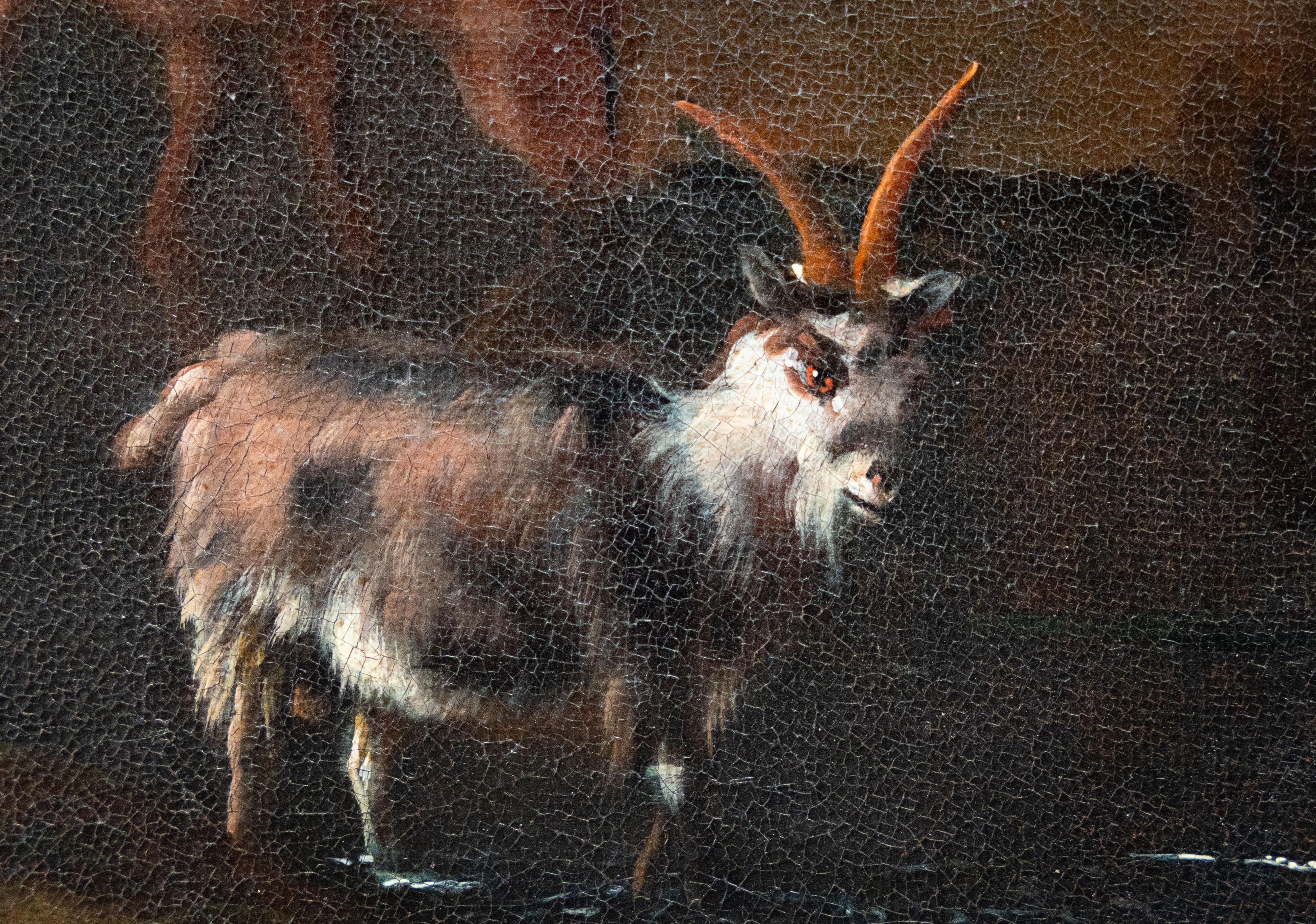 A Sheperdess surrounded by her flock, 17th century im Angebot 4