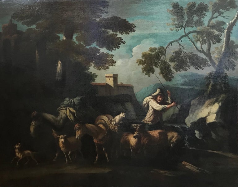 Old Master Follower of Philipp Peter Roos, mid 18th century Italianate landscape For Sale 2
