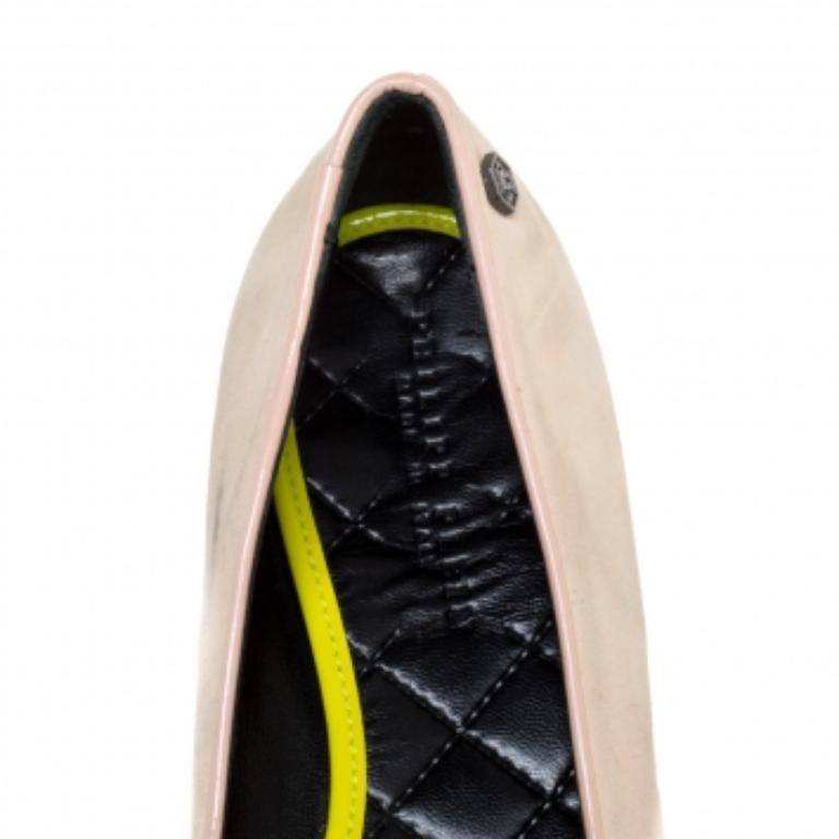 Philipp Plein Beige Suede Diamante Skull Flats Size 40.5 For Sale 1