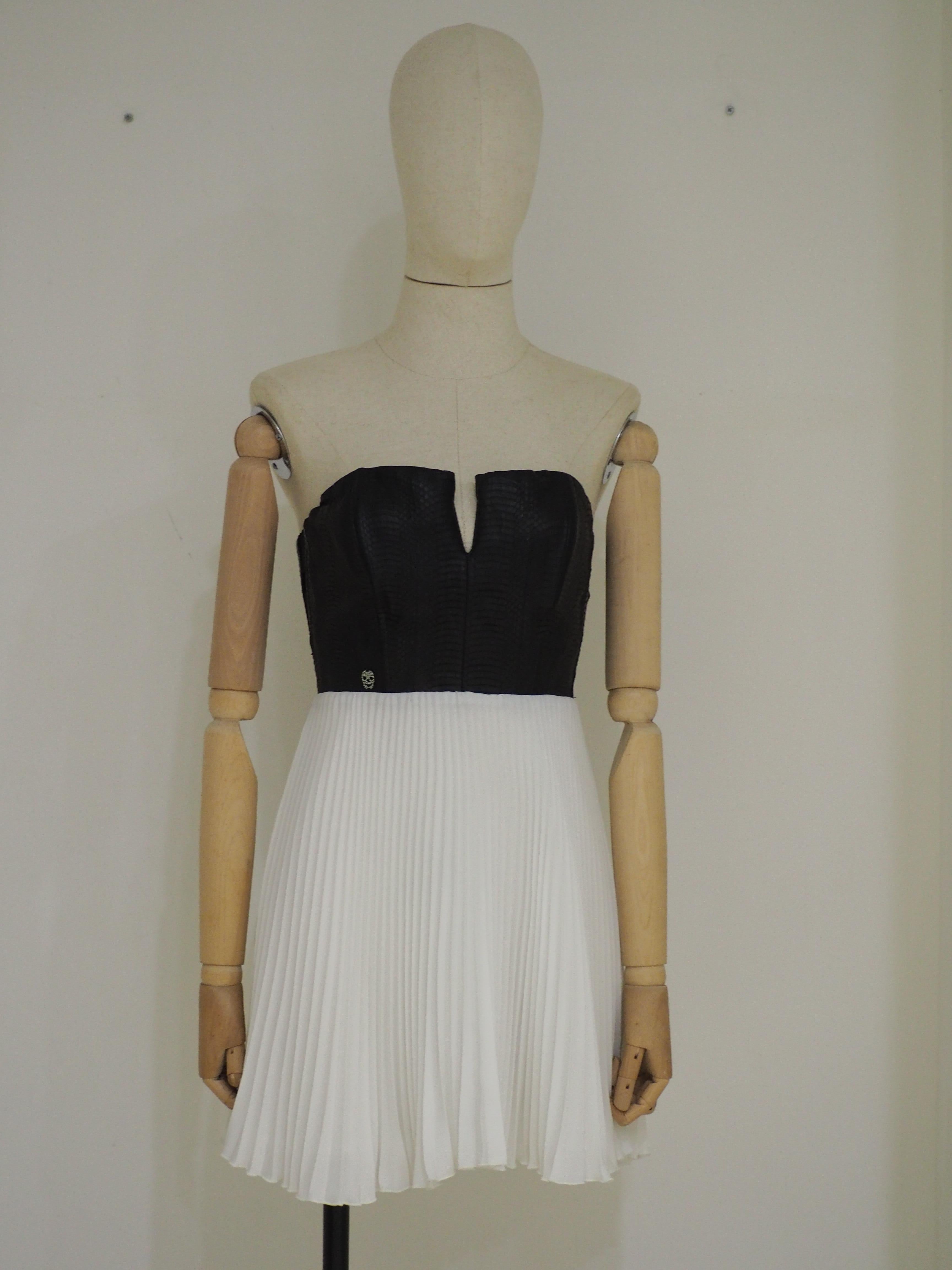 Philipp Plein black and white dress For Sale 2