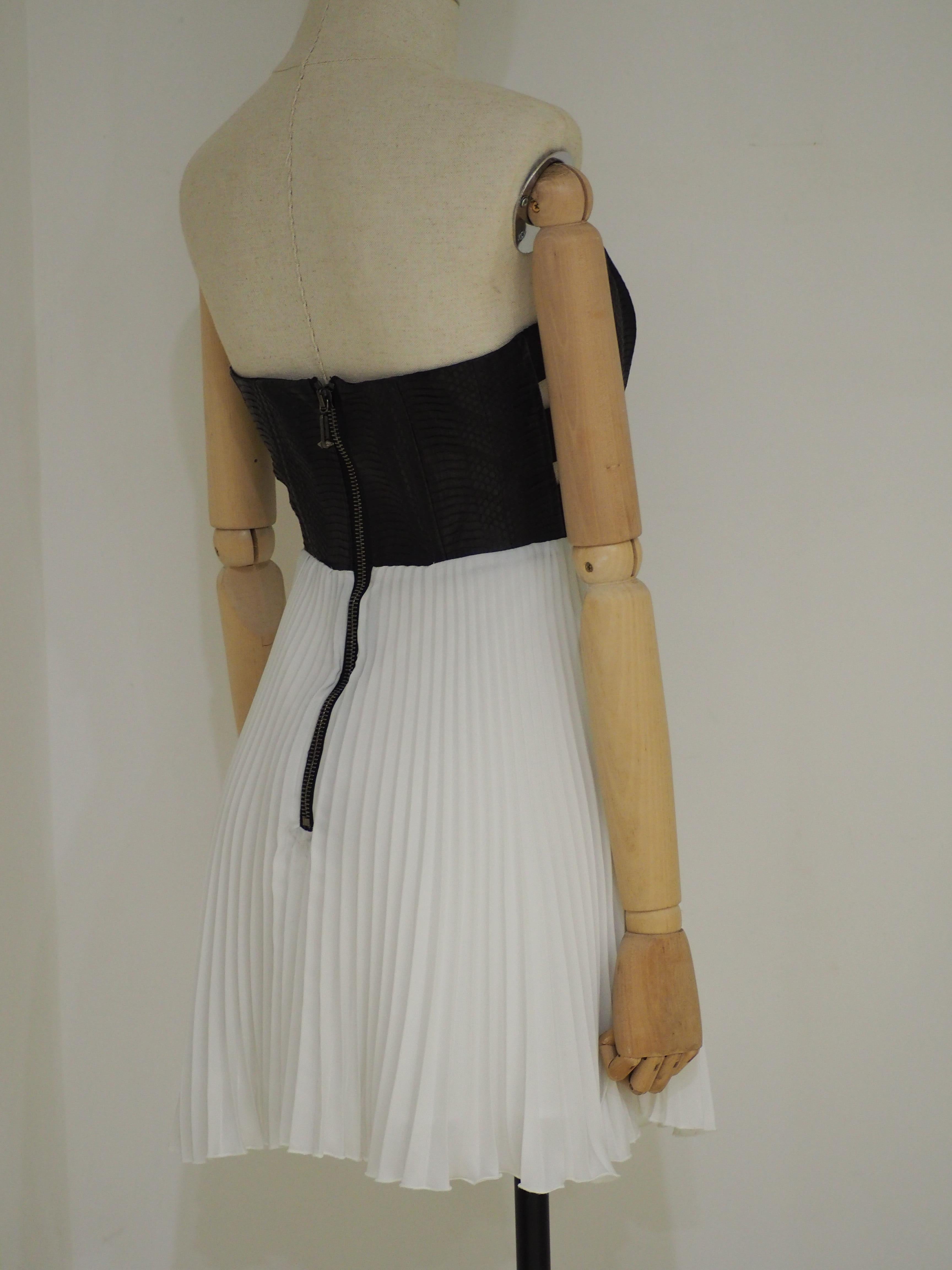 Gray Philipp Plein black and white dress For Sale
