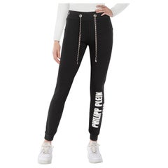 Philipp Plein Schwarz Kette Detail Jogger Größe XS