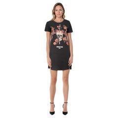 Philipp Plein Black Embellished Graphic Dress Size M