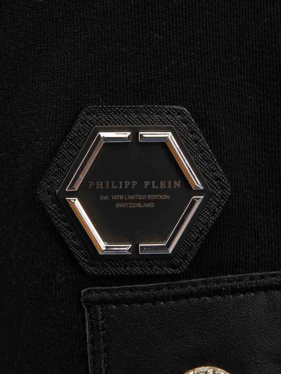 Women's Philipp Plein Black Embellished Space Cowboy Joggers Size S