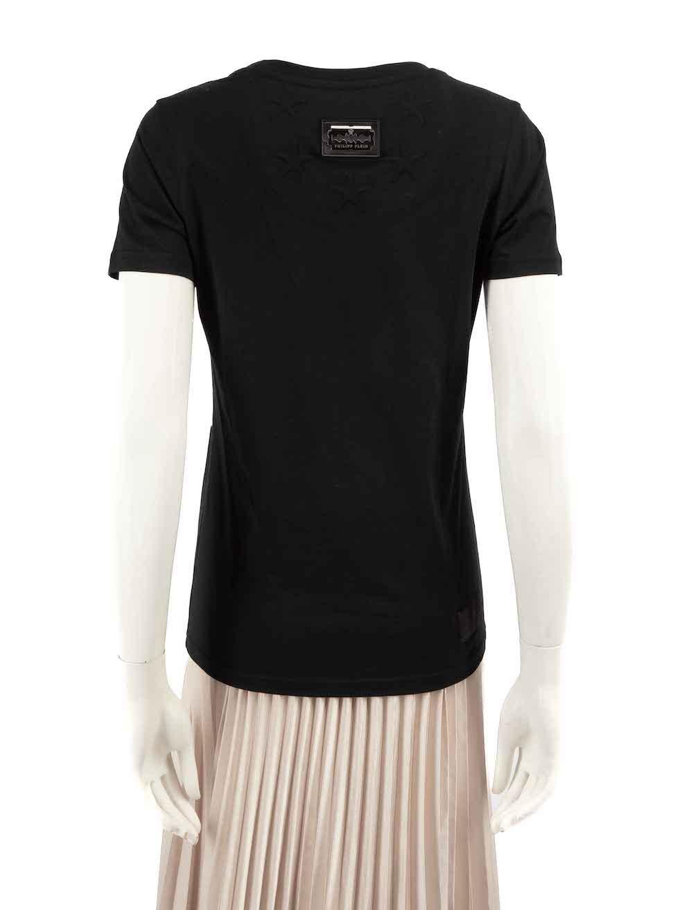 Philipp Plein Black Graphic T-Shirt Size XS In Good Condition For Sale In London, GB