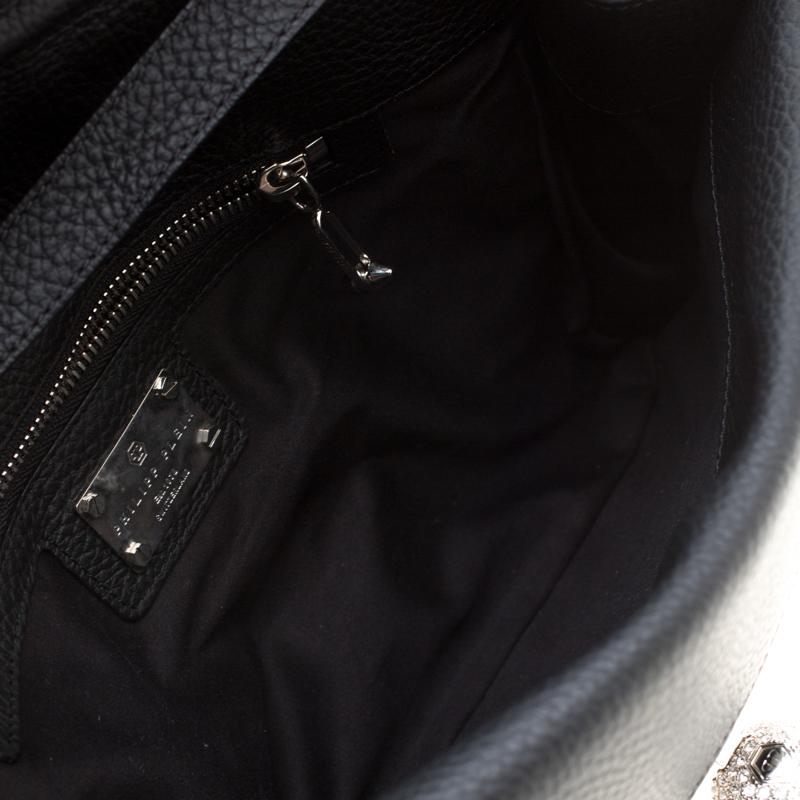 Women's Philipp Plein Black Leather Hannah Shoulder Bag