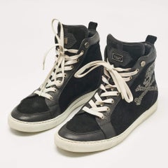 Philipp Plein - Baskets montantes en cuir et daim avec tête de mort - Taille 40