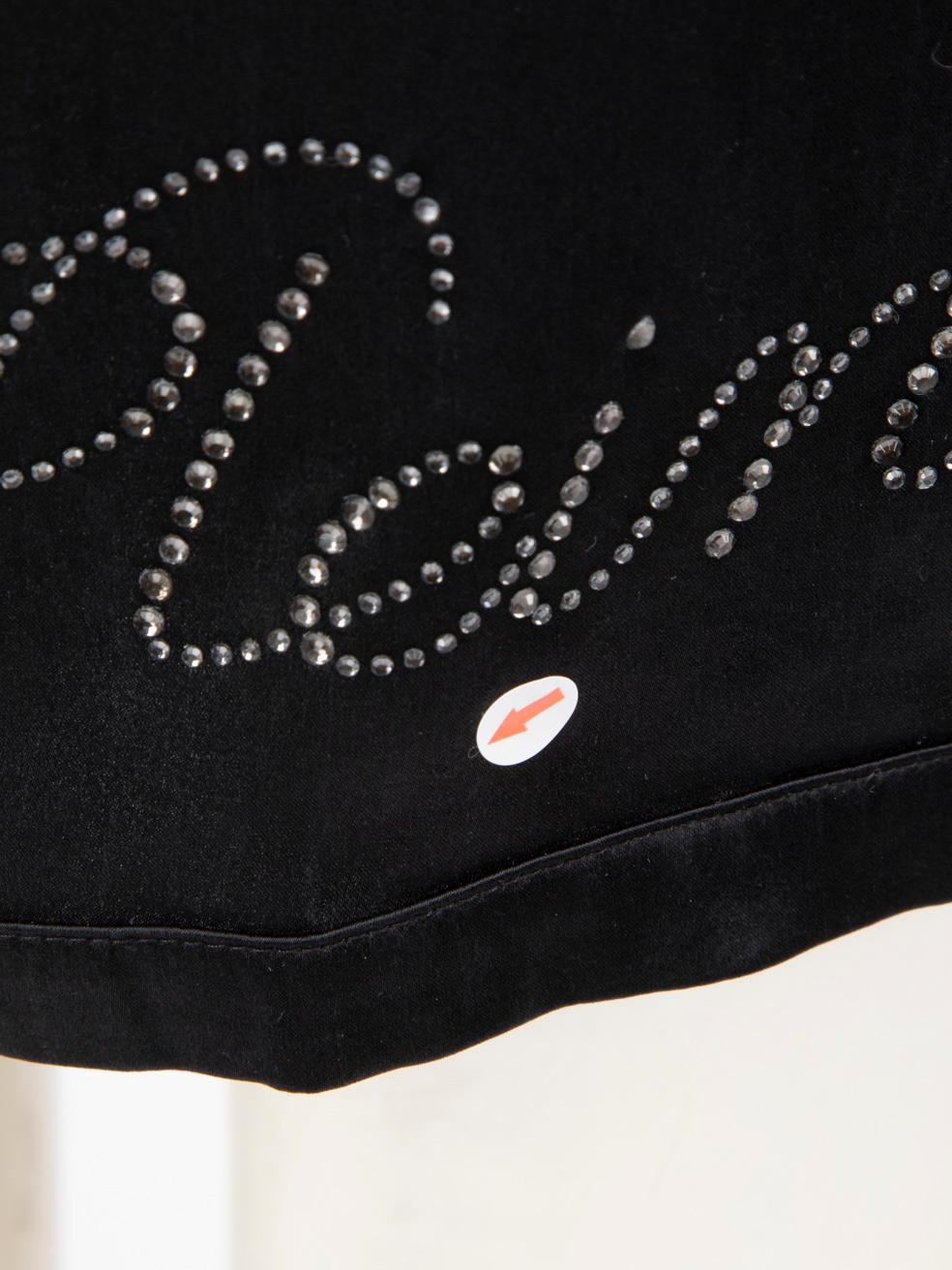 Philipp Plein - Mini robe en soie noire avec ornements Taille S Excellent état - En vente à London, GB
