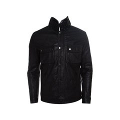 Philipp Plein Black Skull Motif Leather Biker Jacket M