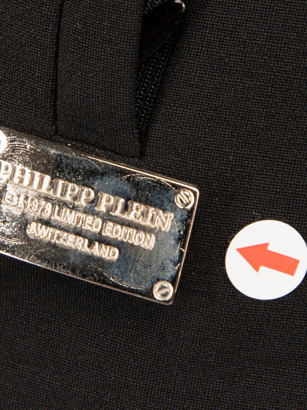 Philipp Plein Black Wool Skull Panel Blazer Size S 4