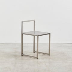 Chaise Philipp Plein en acier brossé - Allemagne, 2000