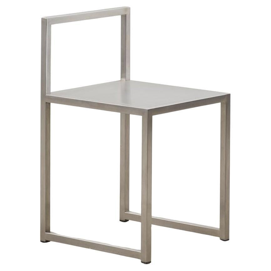 Sedia Philipp Plein in acciaio spazzolato - Germania, 2000 in vendita