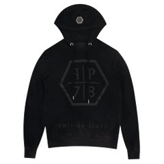 Felpa con cappuccio in cotone con logo Philipp Plein