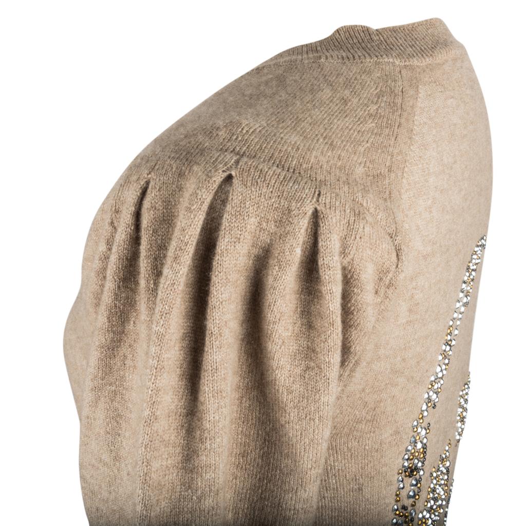 Philipp Plein Couture - Pull  Cardigan en cachemire  crâne arrière orné de perles  M en vente 1