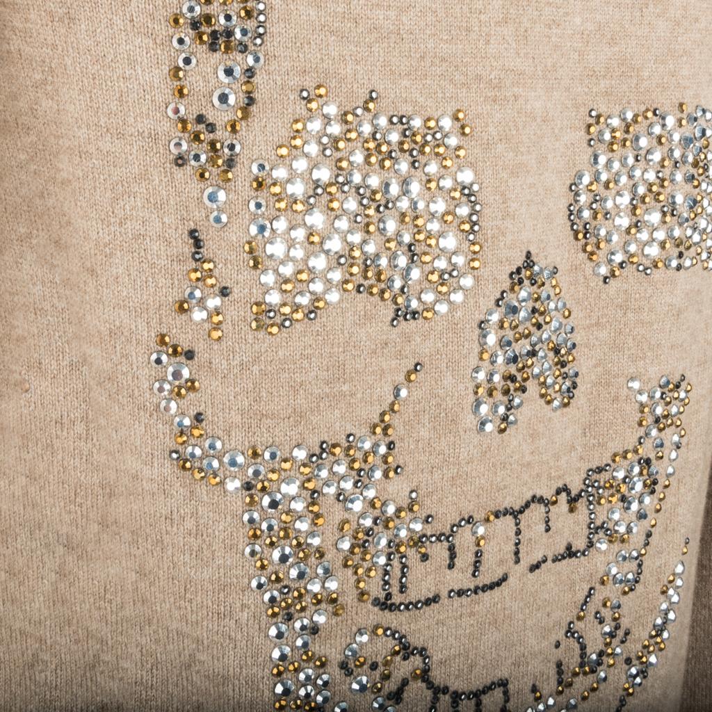 Philipp Plein Couture Sweater  Cashmere Cardigan  Embellished Rear Skull  M For Sale 1
