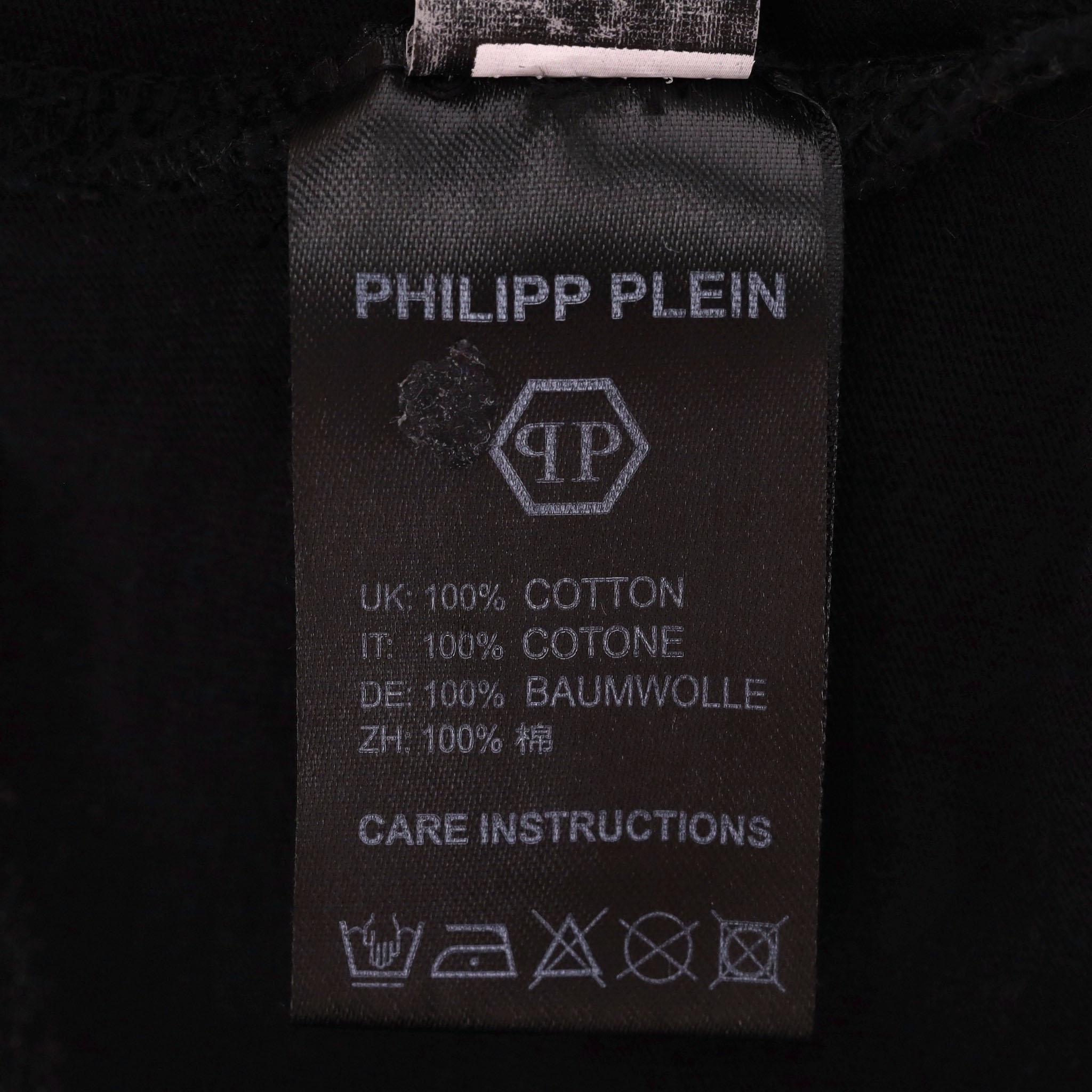 Philipp Plein Crystal Cobra Snake Cotton T-Shirt For Sale 3