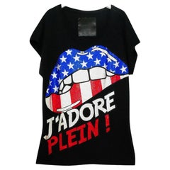 Philipp Plein Crystal Embellished J'Adore Plein T-Shirt