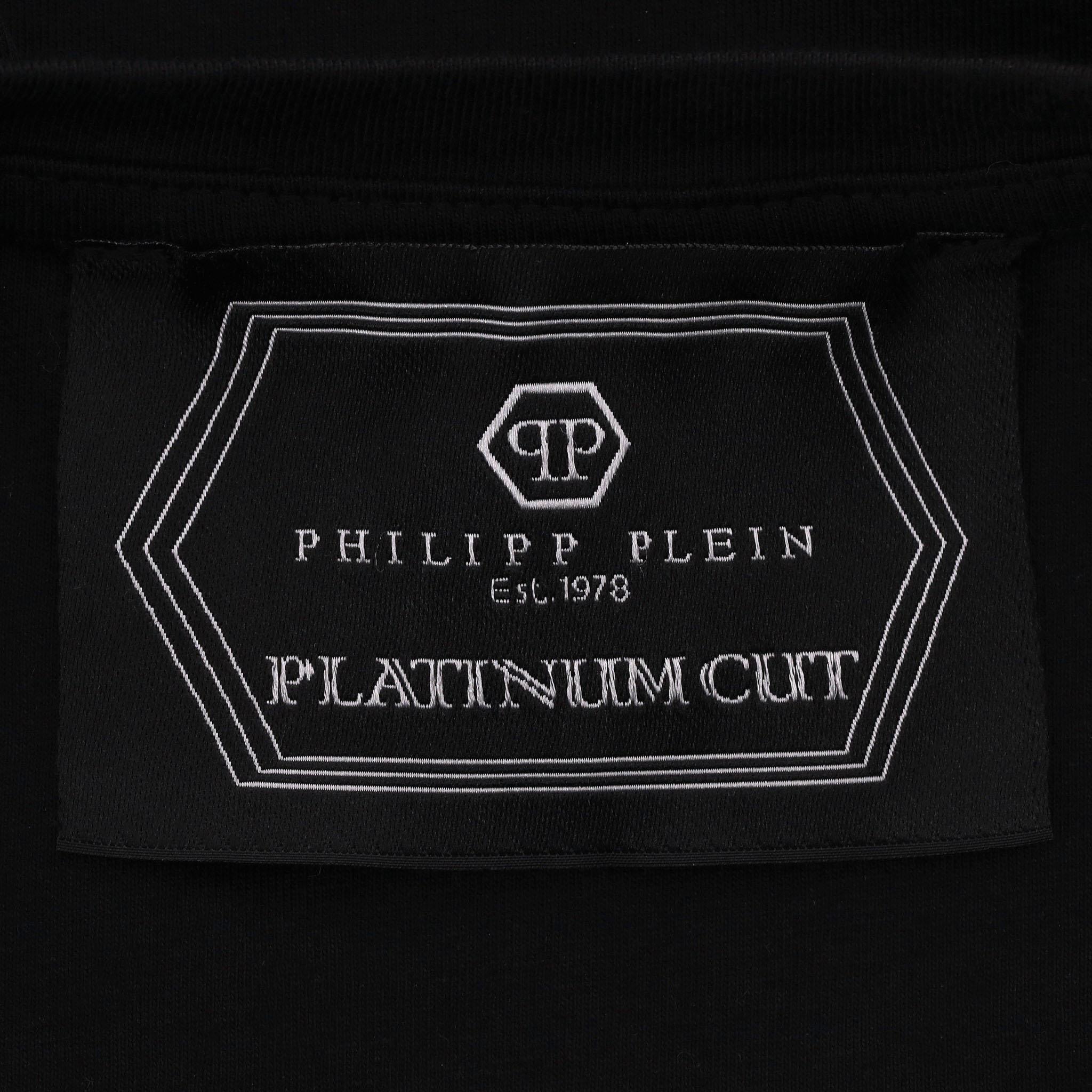 Philipp Plein Crystal Embellished Skull Logo T-Shirt For Sale 1