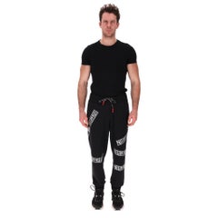 Philipp Plein Crystal Logo Cotton Jogging Pants