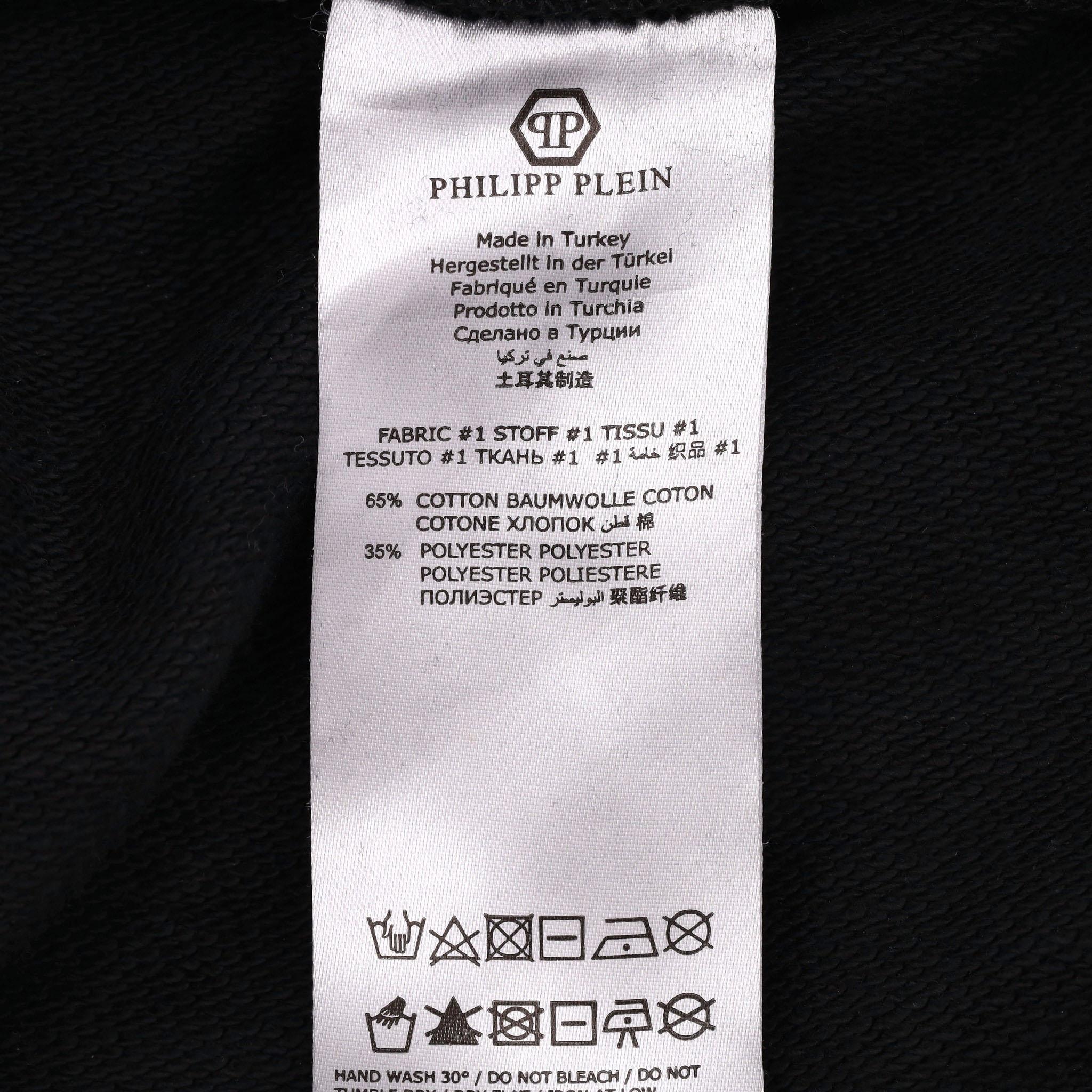 Pantaloni da jogging in cotone con logo in cristallo di Philipp Plein in vendita 2