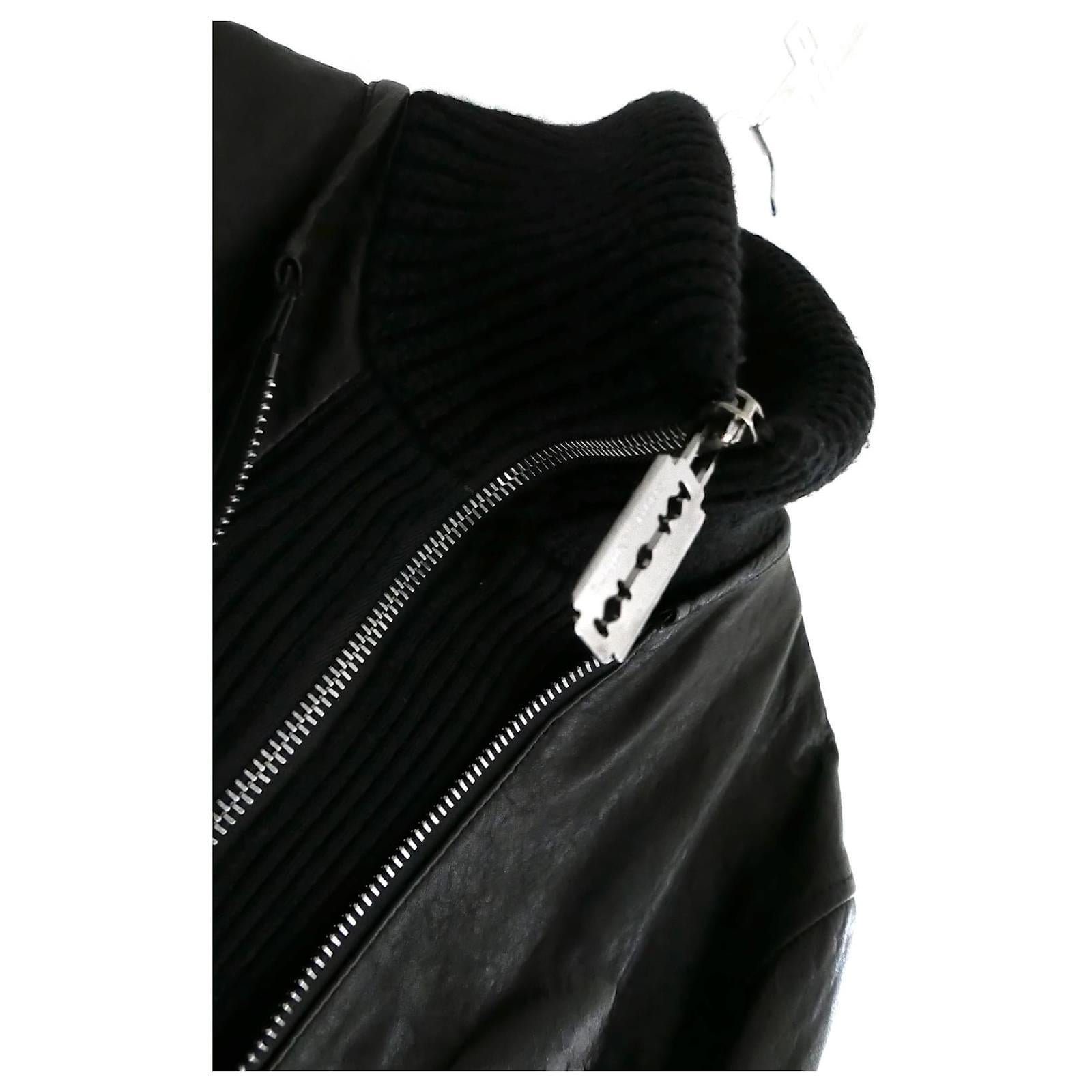 Philipp Plein Embossed Skull Layered Leather Jacket In New Condition For Sale In London, GB