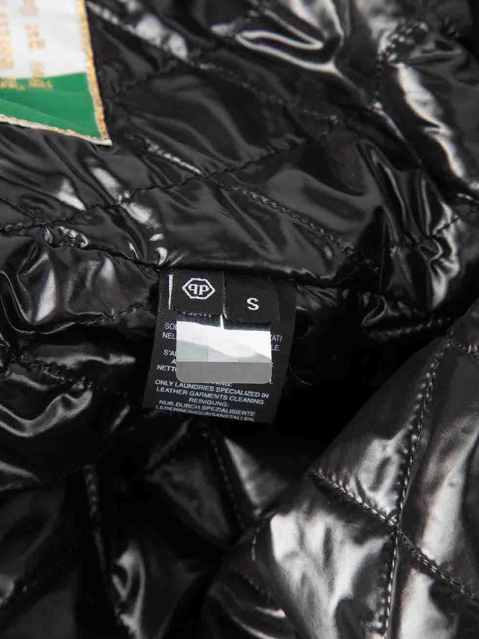Philipp Plein Graphic Leopard Leather Hood Vest Size S For Sale 1