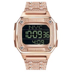 Philipp Plein Hyper Shock, montre rose en acier inoxydable et cristal