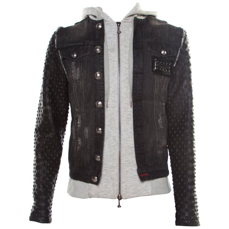 Philipp Plein Illegal Fight Club Leather and Denim Johnny's Jacket M at  1stDibs | illegal denim