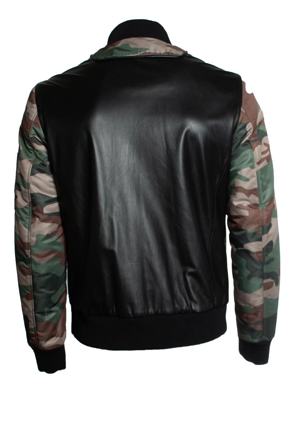 Black Philipp Plein, leather bomber jacket