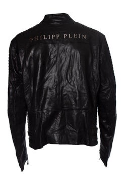 Philipp Plein, Veste motard zippée en cuir
