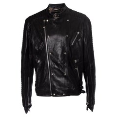 Philipp Plein, Veste motard zippée en cuir