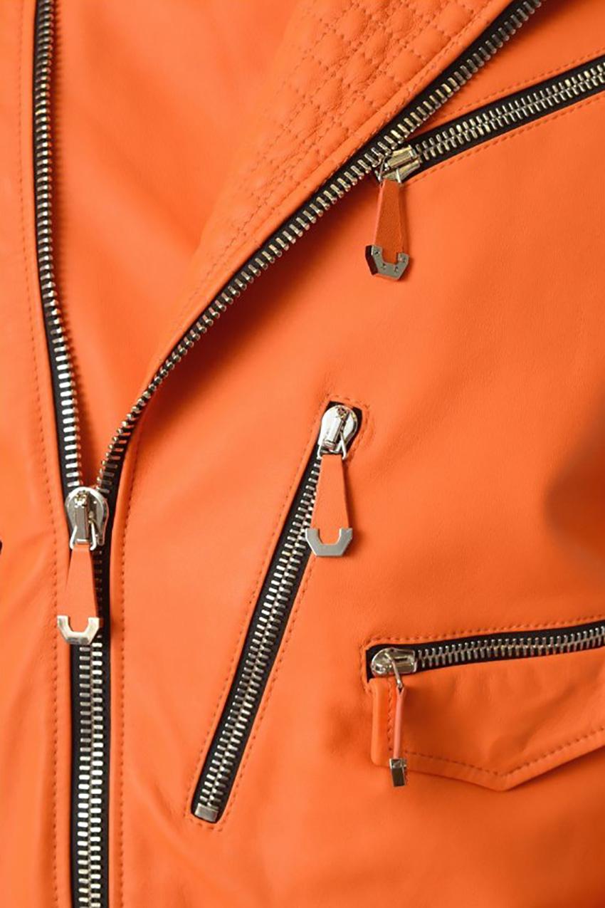 orange motorcycle jacket