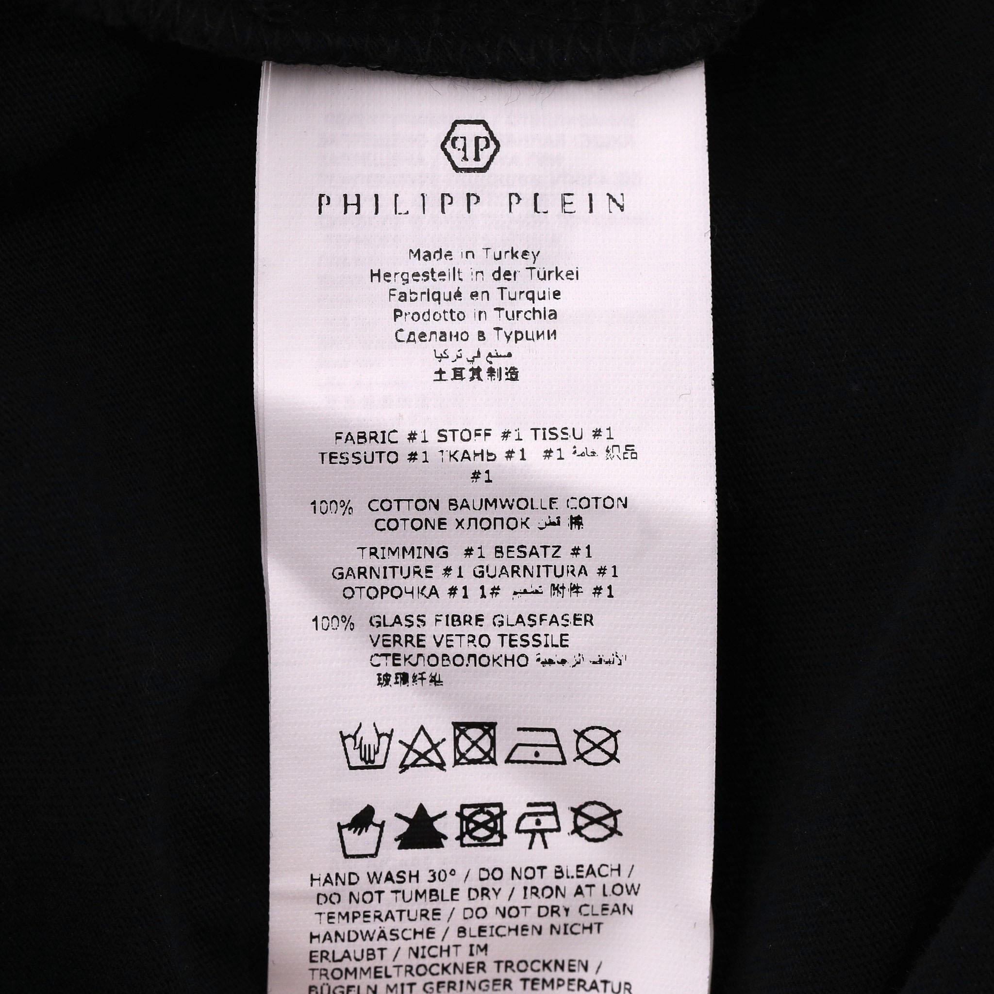 Philipp Plein Multicoloured Baroque Skull Cotton T-Shirt For Sale 3