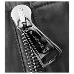 Philipp Plein Nylon & Leather Biker Jacket Black