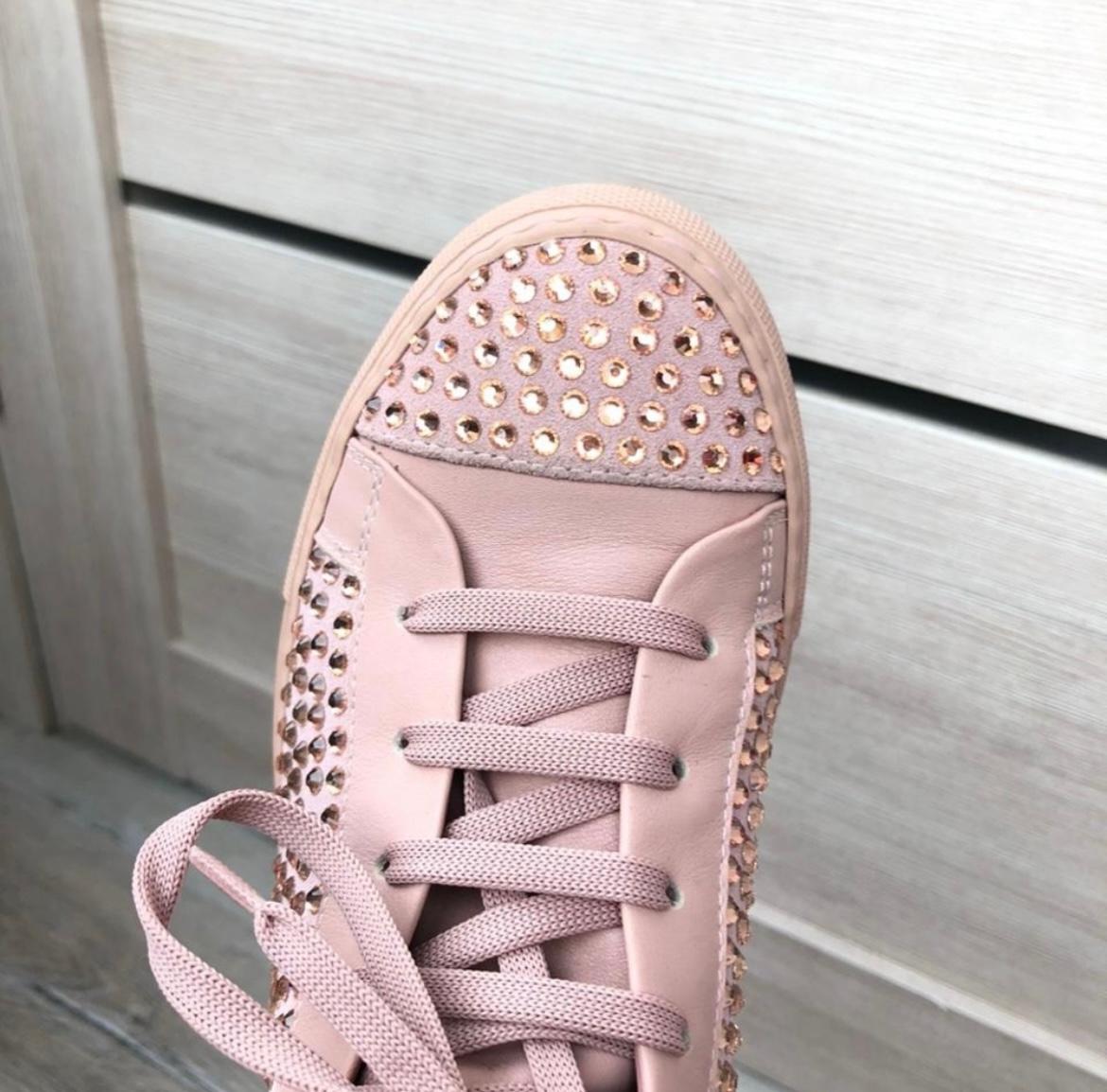 Philipp Plein rosa Kristalle Turnschuhe Größe 39 im Angebot 1