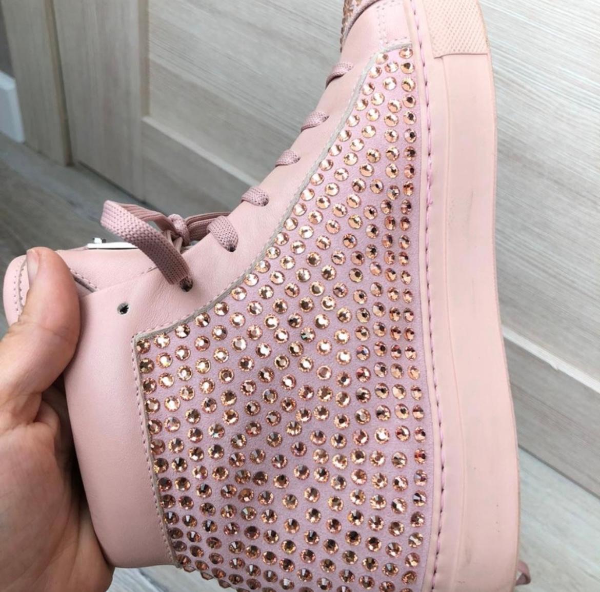 Philipp Plein rosa Kristalle Turnschuhe Größe 39 im Angebot 4