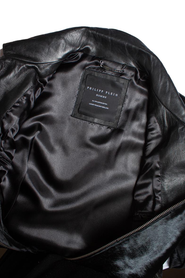 Philipp Plein, Ponyskin zipper jacket For Sale 1