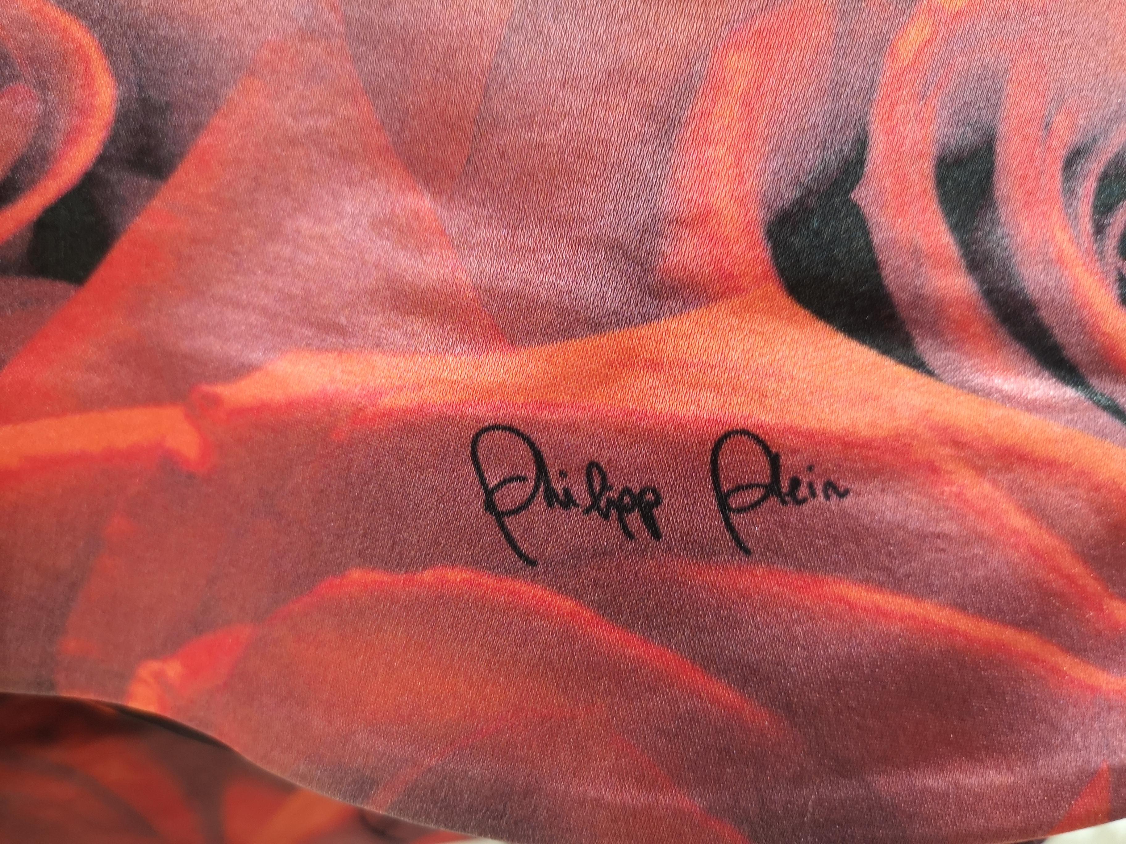 Philipp Plein - Jupe de roses rouges en vente 4