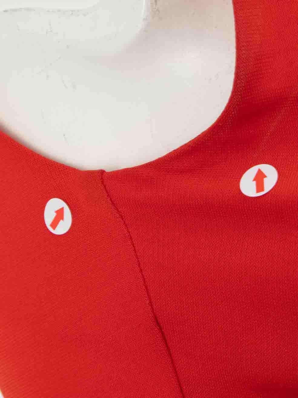 Women's Philipp Plein Red Sleeveless Flared Mini Dress Size M For Sale