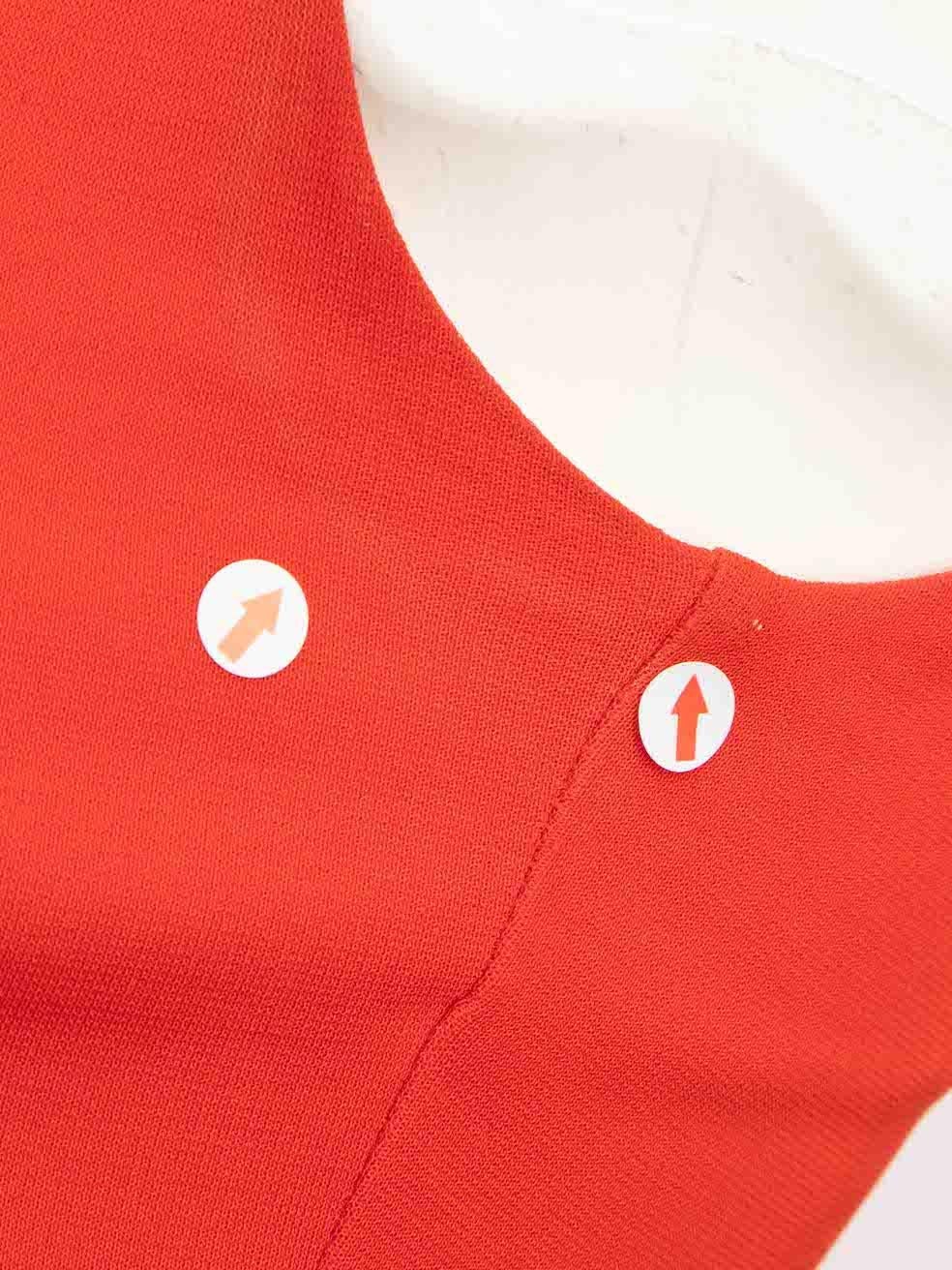 Philipp Plein rouge mini-robe évasée sans manches, taille M en vente 1
