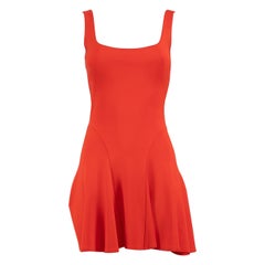 Philipp Plein Minivestido acampanado rojo sin mangas Talla M