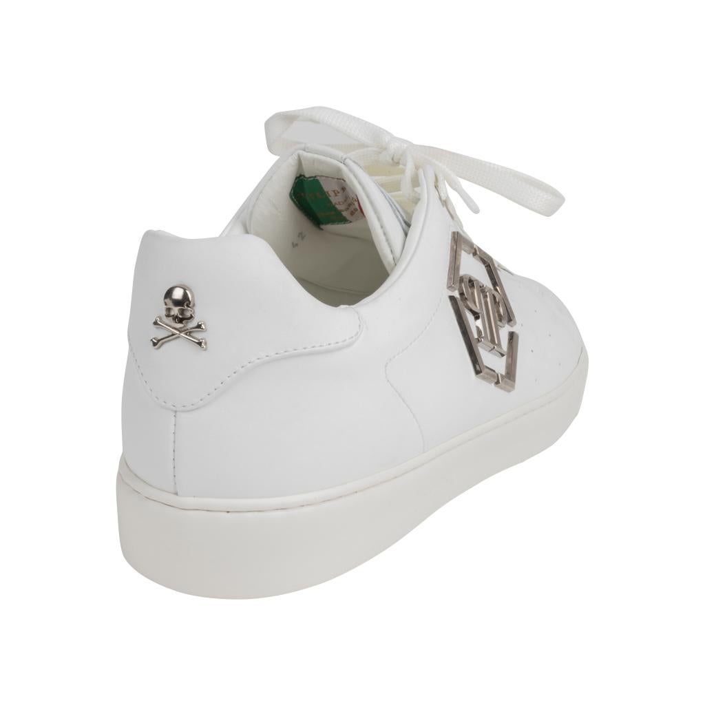 Gray Philipp Plein Shoe Men's White Simpson Sneaker 42 / 9