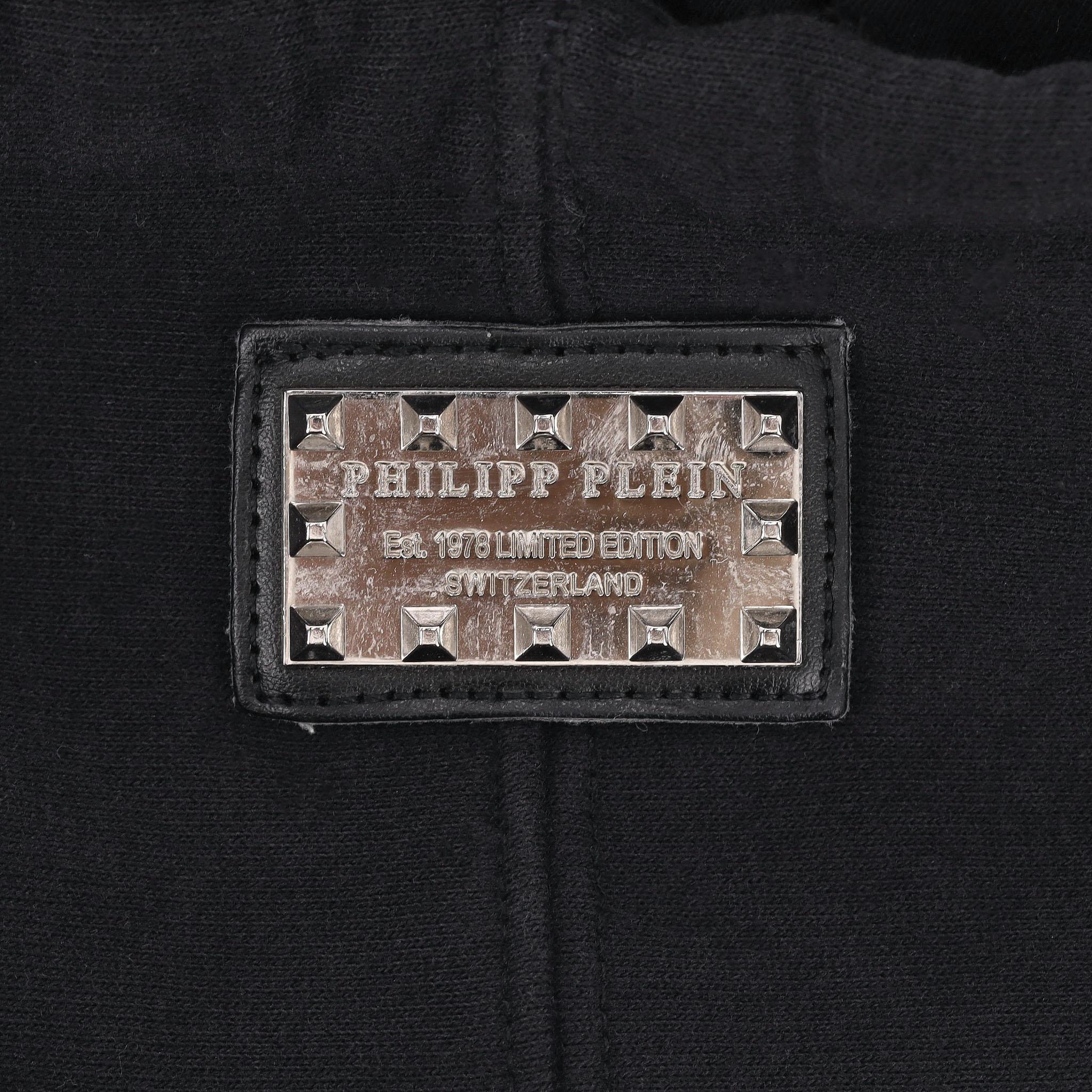 Philipp Plein Skull Detail Hooded Sweatshirt For Sale 2