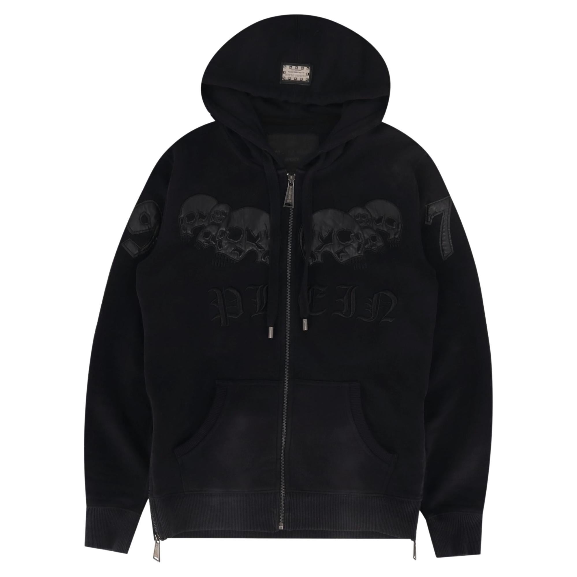 Philipp Plein Skull Detail Hooded Sweatshirt For Sale