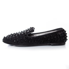 Philipp plein, Suede stud loafers in black