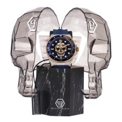 Philipp Plein The $kull Diver Steel & Rubber Watch