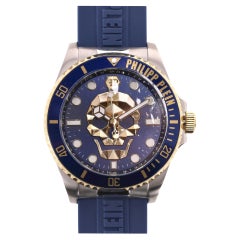 Philipp Plein The $kull Diver Steel & Rubber Watch